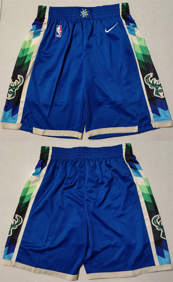 Men's Milwaukee Bucks Blue Shorts (Run Small)